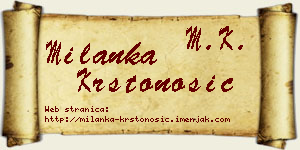 Milanka Krstonošić vizit kartica